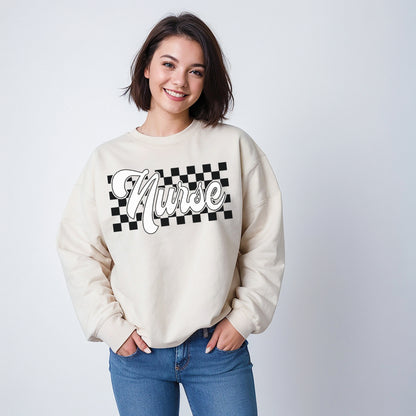 Checkered Nurse Sweatshirt